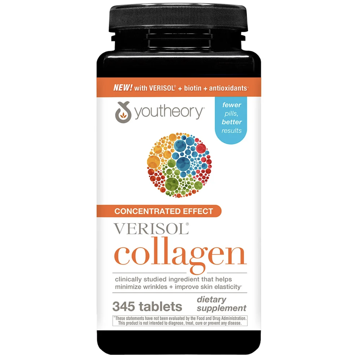 Youtheory 專利 Verisol 膠原蛋白(第一,二,三型)+ 生物素 Verisol Collagen with Biotin 345錠