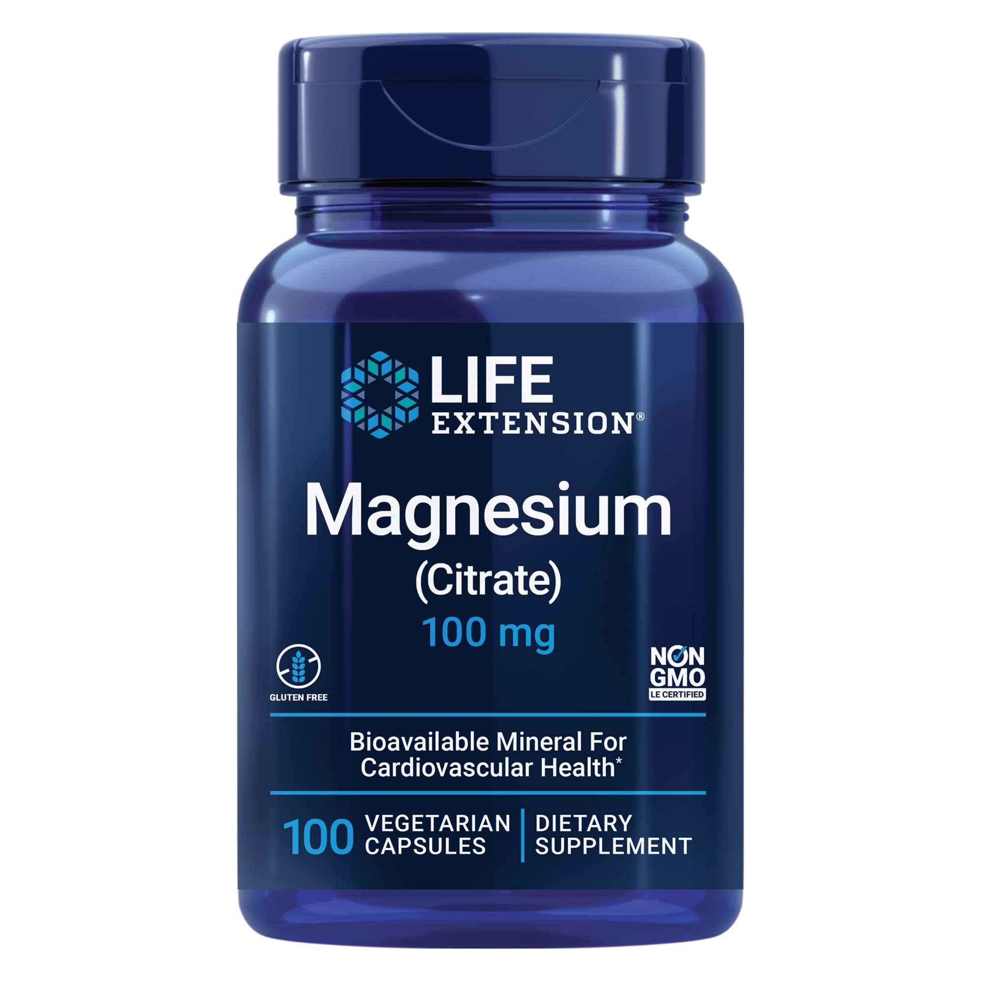 Life Extension Magnesium (Citrate)鎂（含檸檬酸）100 mg 100膠囊