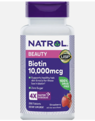 Natrol 強效生物素(頭髮指甲生長必要養分) Biotin 10000mcg 250錠 草莓味