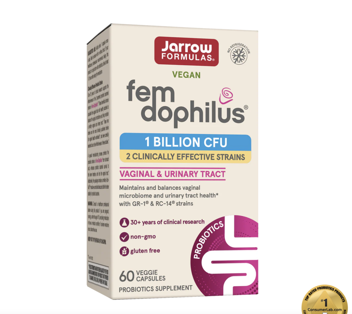 《量販團購12盒》Jarrow Fem-Dophilus Self Stable 10億 60 caps/女性專用陰道膀胱炎益生菌 (常温款) 60膠囊