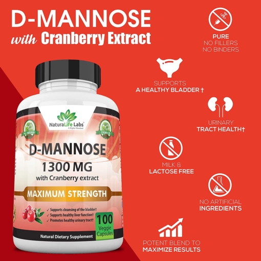 NaturalLife Labs D-Mannose 1300 mg