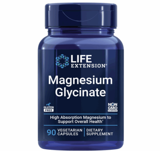 Life Extension Magnesium Glycinate 甘胺酸鎂膠囊 105 mg 90 膠囊（素食）