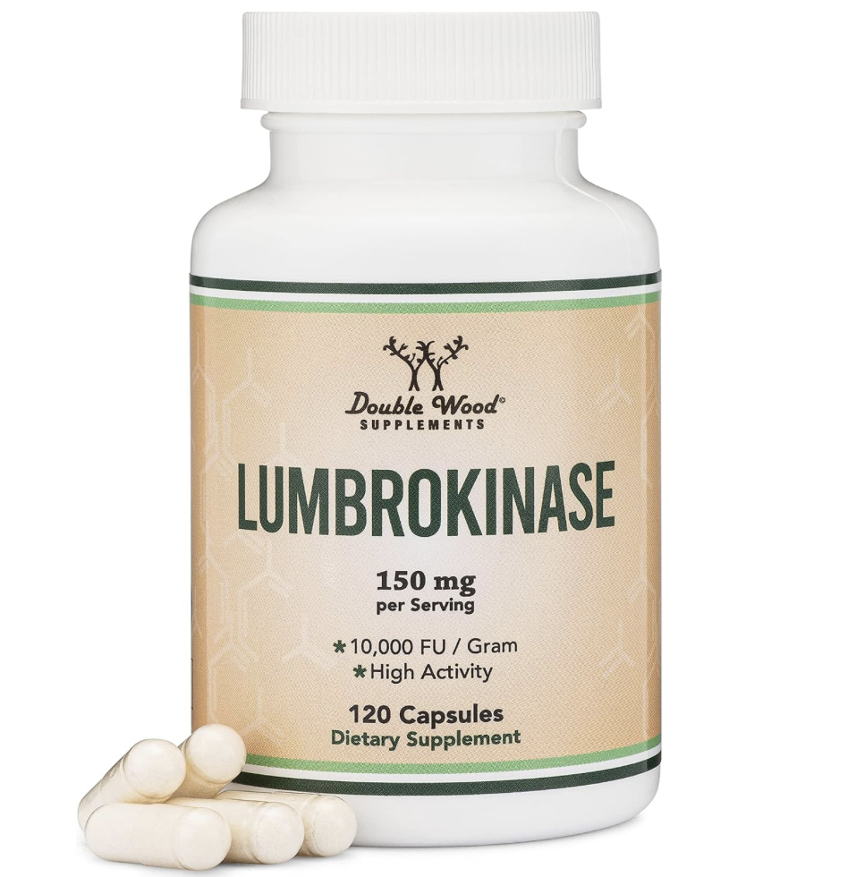 Double Wood 蚓激酶 Lumbrokinase 每份2顆 10,000 FU/Gram 150mg 120顆